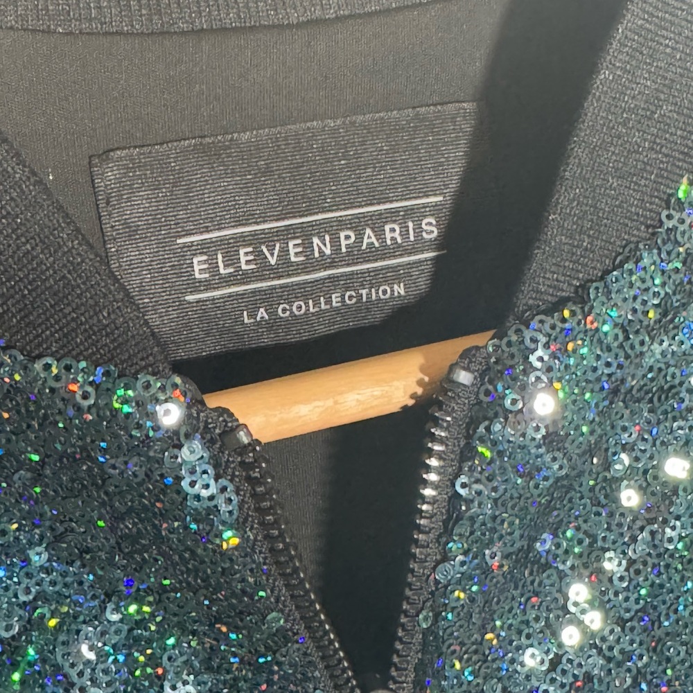 Eleven Paris Black Multi Colored Sequin Jacket - Picture 2 of 6